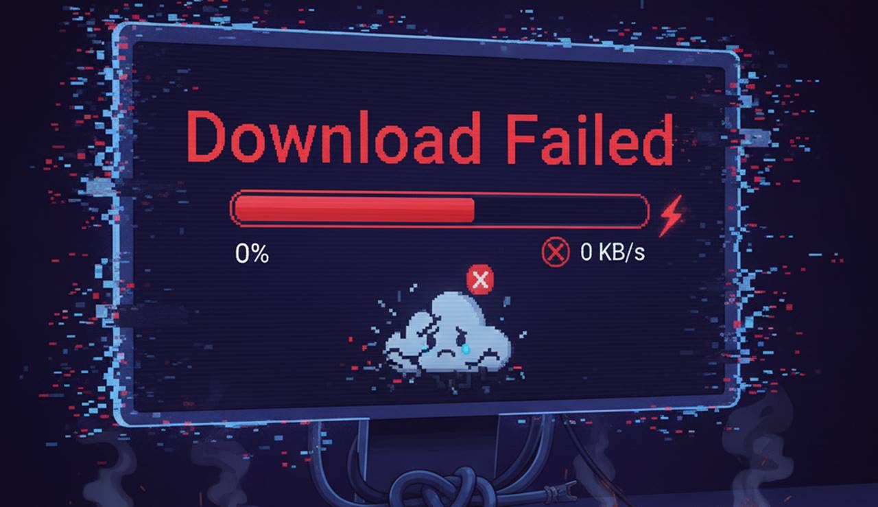 Penyebab Stuck Downloading