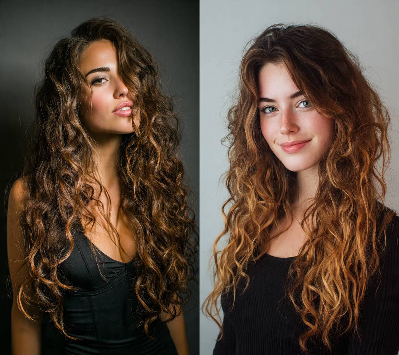 Ciri Khas Gaya Rambut Long Wavy/Curly